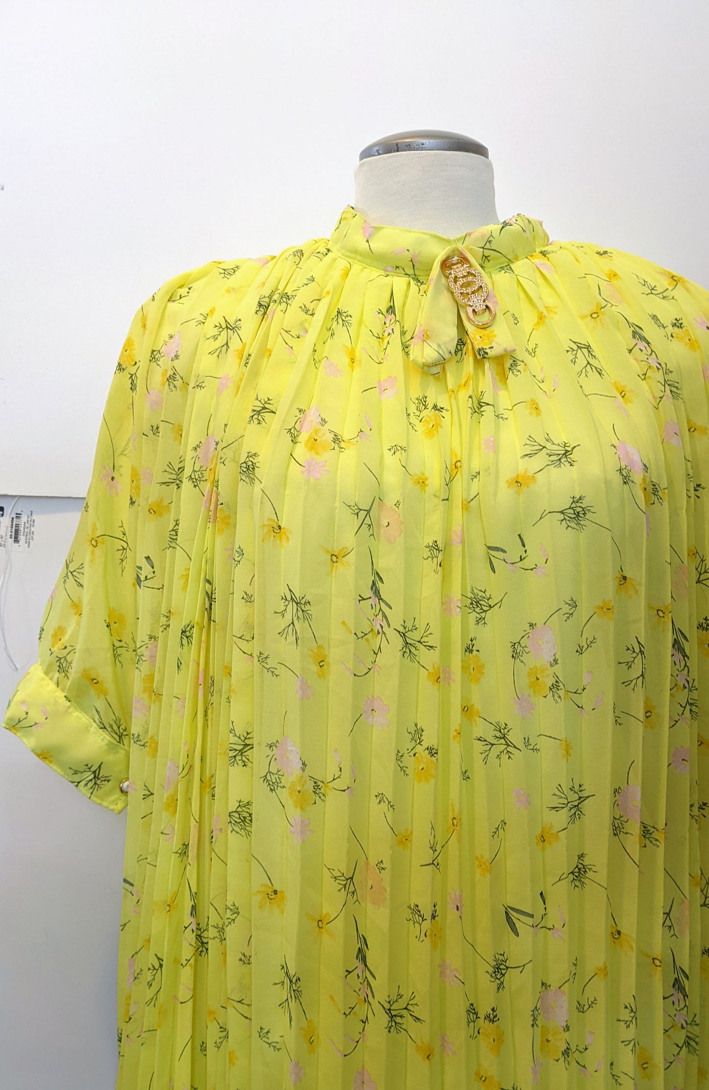 Flowy Yellow Pleated Top