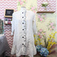 Black and White Polkadot Frill Top