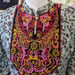 Silk Top with Embroidered Yolk