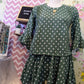 Olive White polkadot top