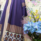 Violet Printed Abaya