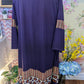 Violet Printed Abaya