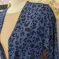 Blue Leopard Print Wrap