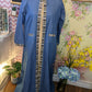 Blue Abaya with stripes