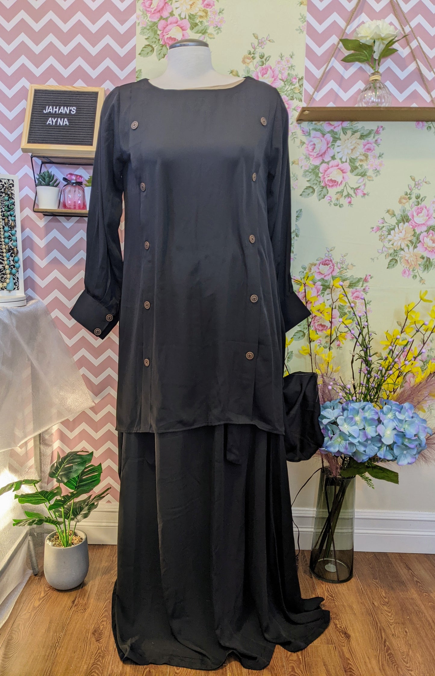 Black Two Piece Burkha