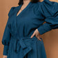 Emerald Puff Sleeve Ruffle dress